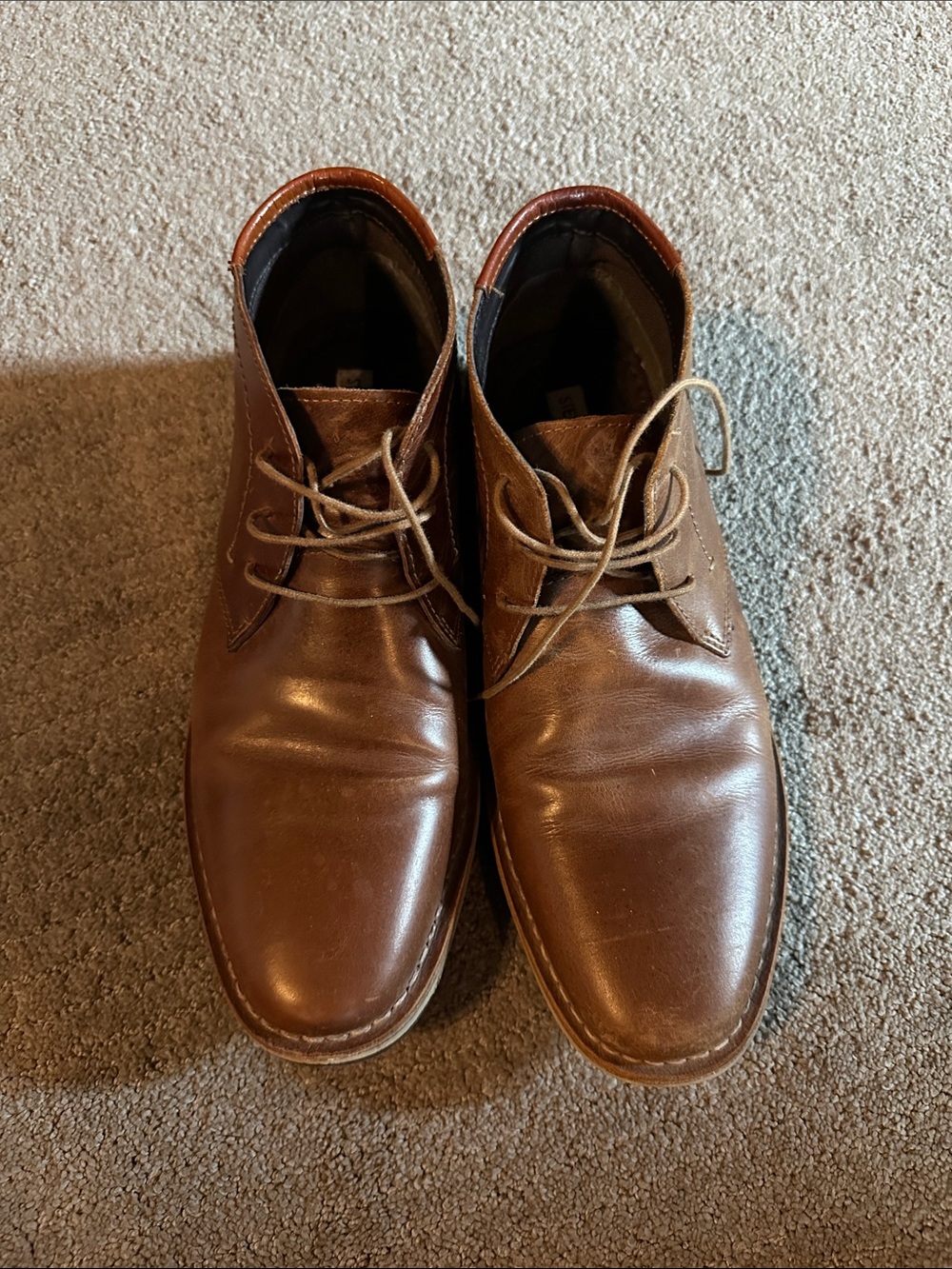 Steve Madden Brown Leather Chukka Boots